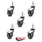 Service Caster 3 Inch Bright Chrome Hooded Polyurethane 10mm Threaded Stem Casters SCC, 5PK SCC-TS03S310-PPUBD-BC-M1015-5 - alternate 3